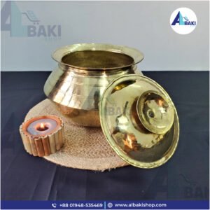 Brass Made Rice Hari With Lid. (1 kg)