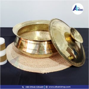 Brass Made Curry Hari with Lid (2 kg)