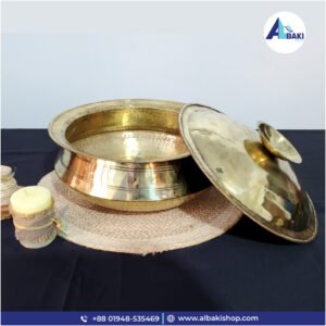 Brass Made Curry Hari with Lid (3 kg)