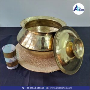 Brass Made Rice Hari with Lid (2 kg)