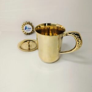 Home 8 পিতলের মগ ঢাকনাসহ - Brass Mug with Lid